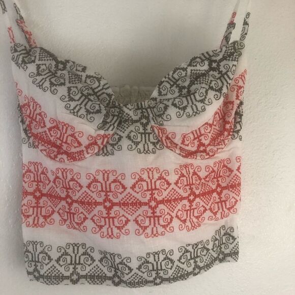 Blue Life Embroidered spaghetti strap top size S - Picture 2 of 6